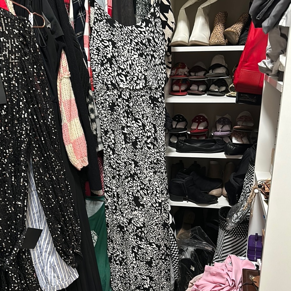 Lush Black and White Maxi Dress